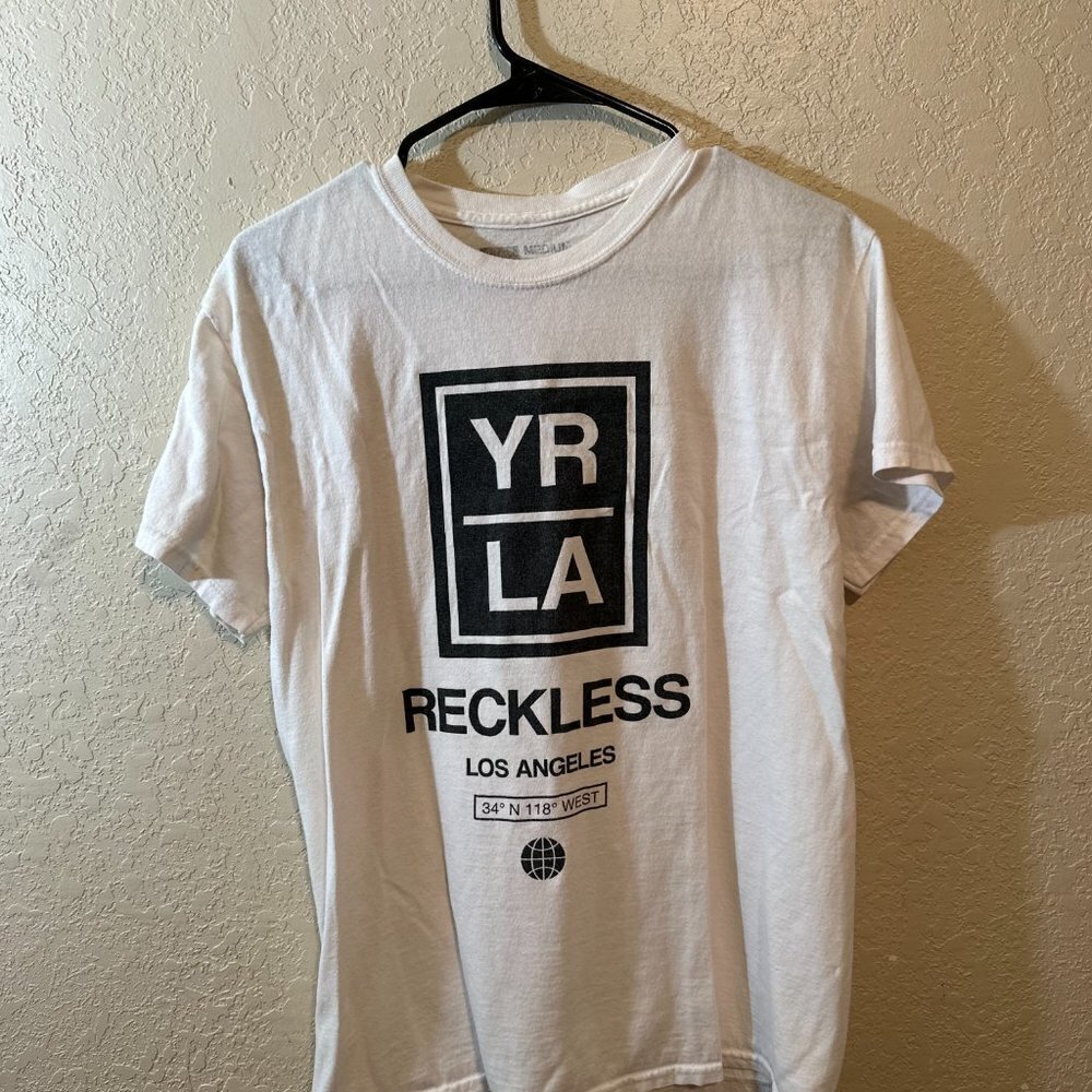 NWOT Young & Reckless Men's Graphic Box Logo Tee Shirt